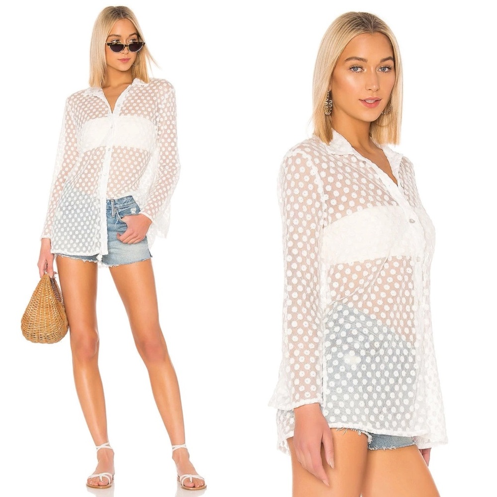 LPA Yvette Ditsy Floral Shirt
